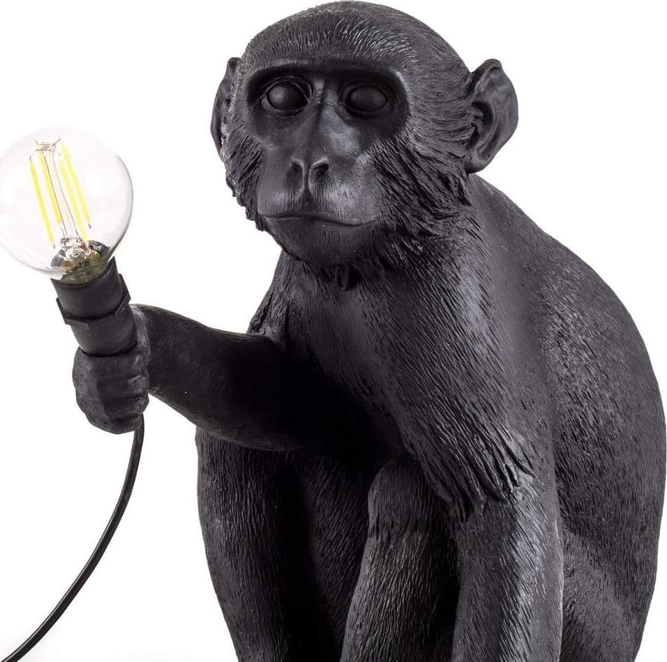 Seletti The Monkey Lamp Black Sitting Version in Lampade da tavolo e abat-jour Brilla Luce - Sarzana, commercioVirtuoso.it