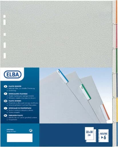 Separatore - 6 tacche personalizzabili - PPL - 22x30 cm - grigio - Favorit Cancelleria e prodotti per ufficio/Archivio ufficio e accessori per scrivania/Archivio ufficio/Cartelle sospese e accessori/Indici per cartelle sospese Eurocartuccia - Pavullo, Commerciovirtuoso.it