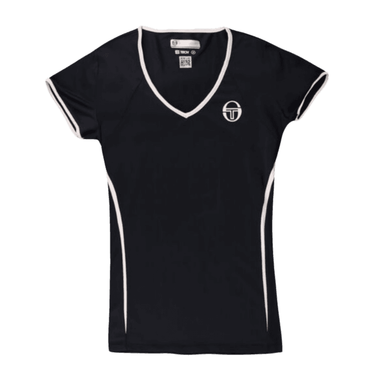 Sergio Tacchini Eva Maglietta Donna - Blu Scuro, Bianco Maglietta per Tennis Moda/Donna/Abbigliamento/Abbigliamento sportivo/Camicie e T-shirt sportive/T-Shirt Liquidator Italia - Nicosia, Commerciovirtuoso.it