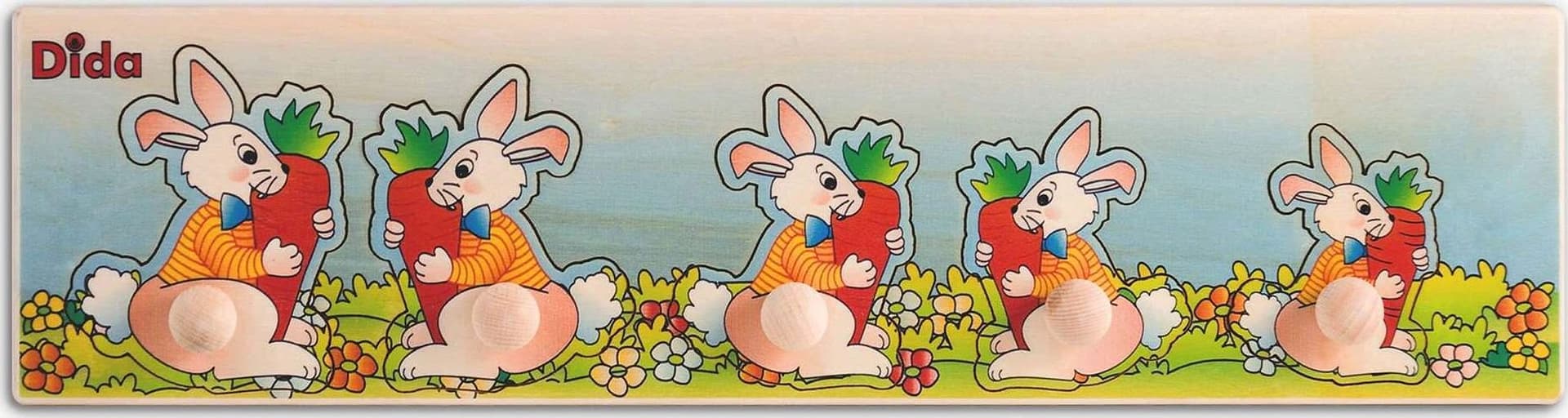 Seriazione Conigli Gioco D'apprendimento in Legno per Bambini Dida in Puzzle di legno Dida - Ragusa, commercioVirtuoso.it
