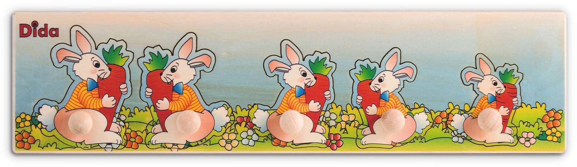 Seriazione Conigli Gioco D'apprendimento in Legno per Bambini Dida in Puzzle di legno Dida - Ragusa, commercioVirtuoso.it