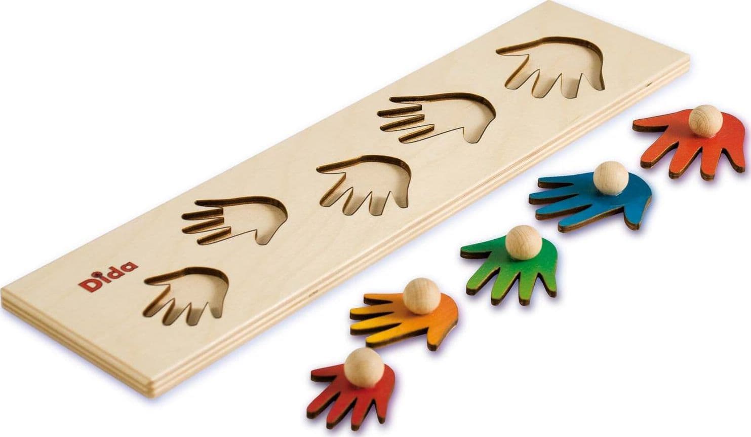 Seriazione Mani Gioco D'apprendimento in Legno per Bambini Dida in Puzzle di legno Dida - Ragusa, commercioVirtuoso.it