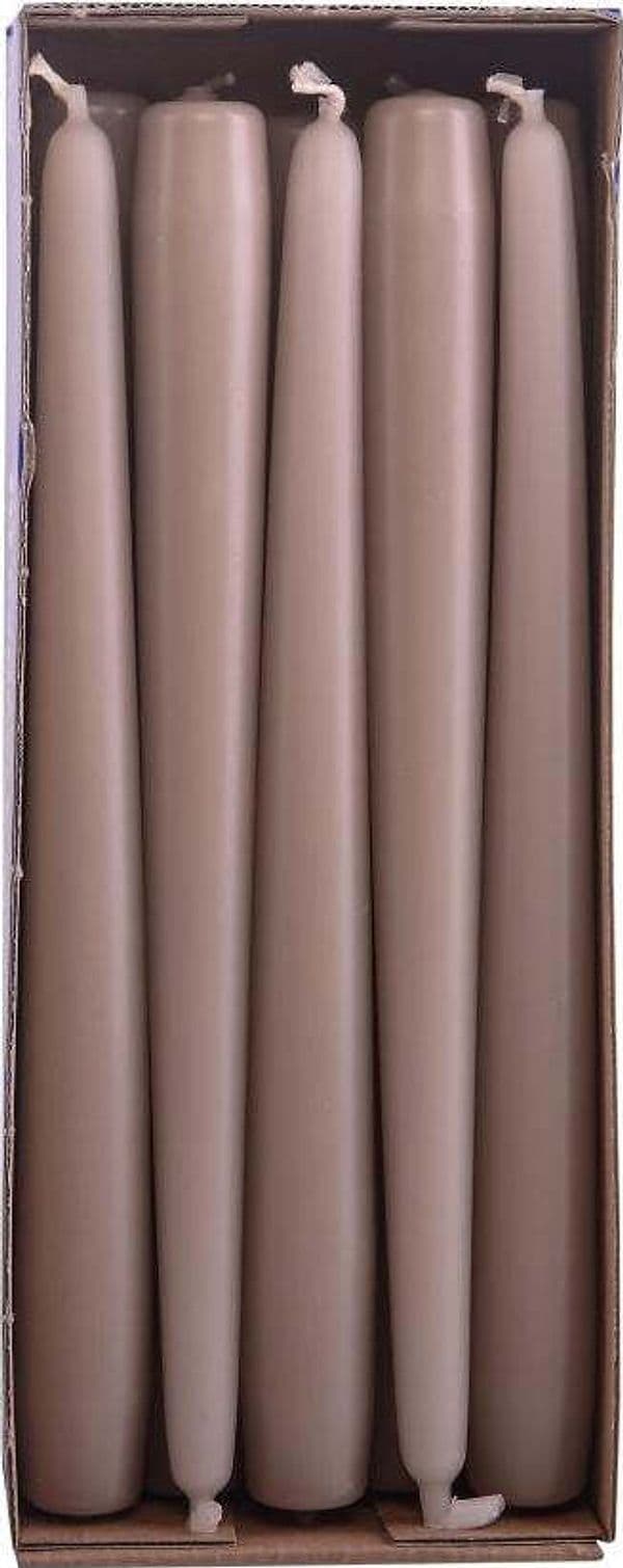 Set 10 candele coniche 25 cm Tortora
