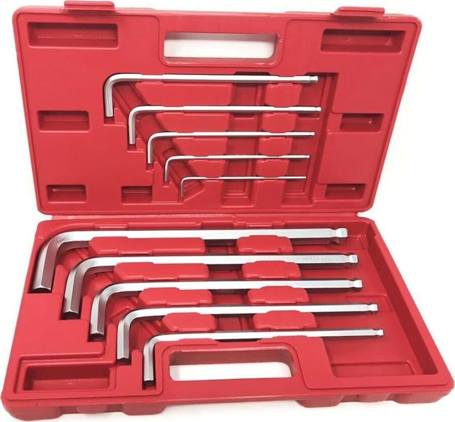 Set-10-Chiavi-Esagonali-Con-Brugola-Chiave-Da-3-A-17-Mm-Misure-Da-13-A-30,5-Cm-Tools