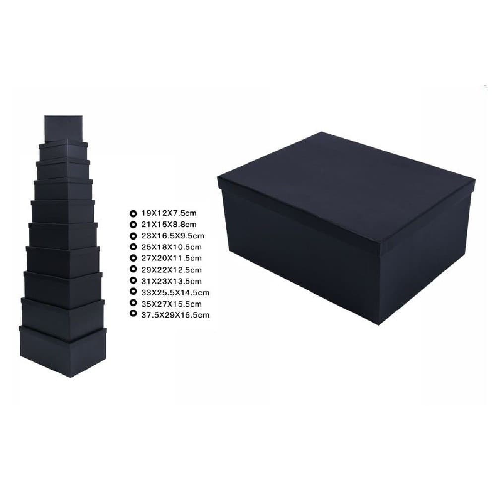 Set 10 Pezzi Scatole Scatola Box Per Regali Varie Misure Matrioska Nere 69287 Casa, arredamento e bricolage > Prodotti per Feste Trade Shop italia - Napoli, Commerciovirtuoso.it