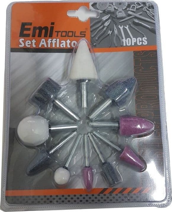 SET 10 PZ. MOLE ABRASIVE ROTATIVE CON PIETRA PER PUNTA ACCESSORI TRAPANO AFFILATORI Fai da te/Utensili elettrici e a mano/Accessori per utensili elettrici/Mole e dischi abrasivi/Dischi abrasivi/Dischi abrasivi velcrati Trade Shop italia - Napoli, Commerciovirtuoso.it