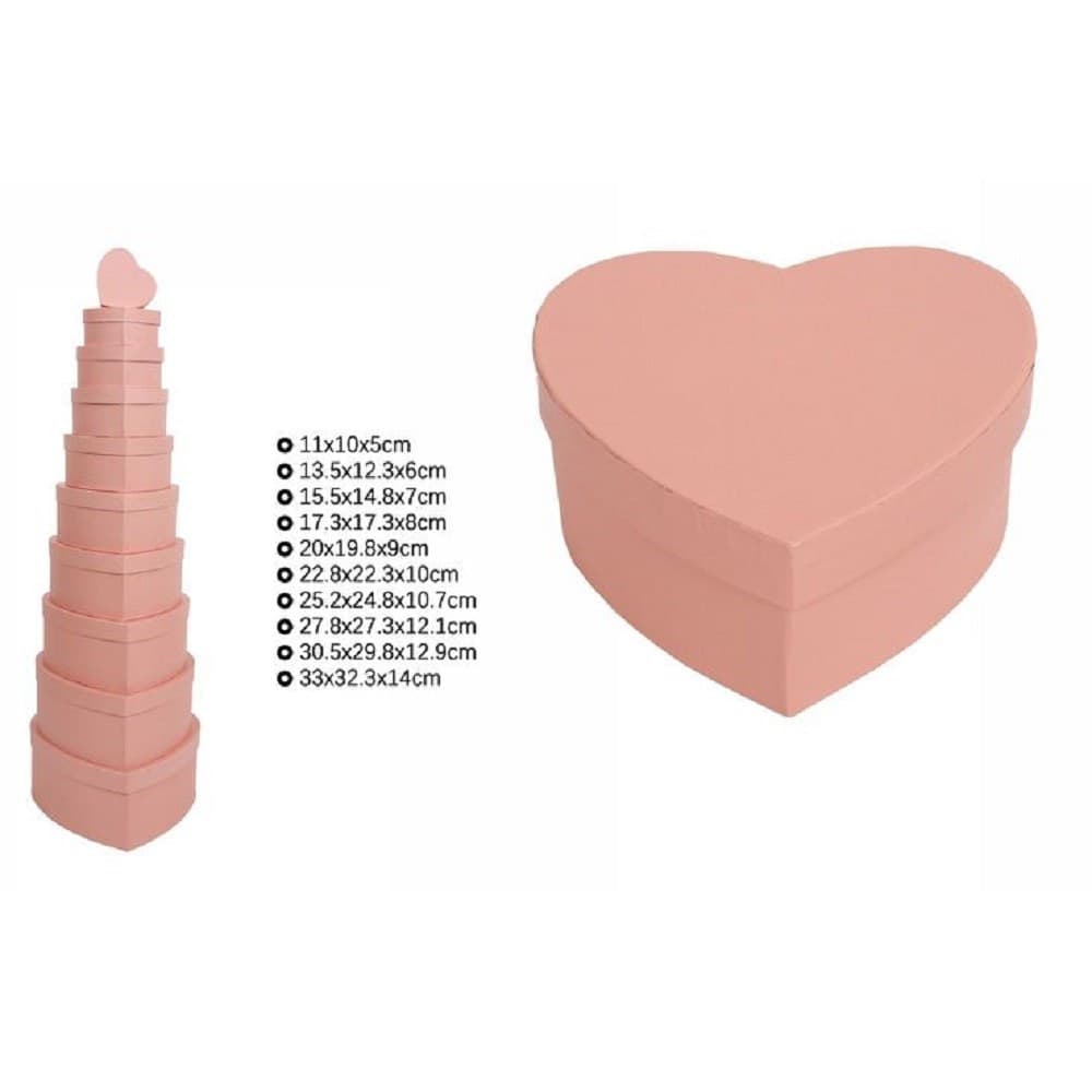 Set 10 Pz Scatole Box Regali Varie Misure Matrioska Forma Cuore Rosa Pesca 71963 Casa, arredamento e bricolage > Prodotti per Feste Trade Shop italia - Napoli, Commerciovirtuoso.it