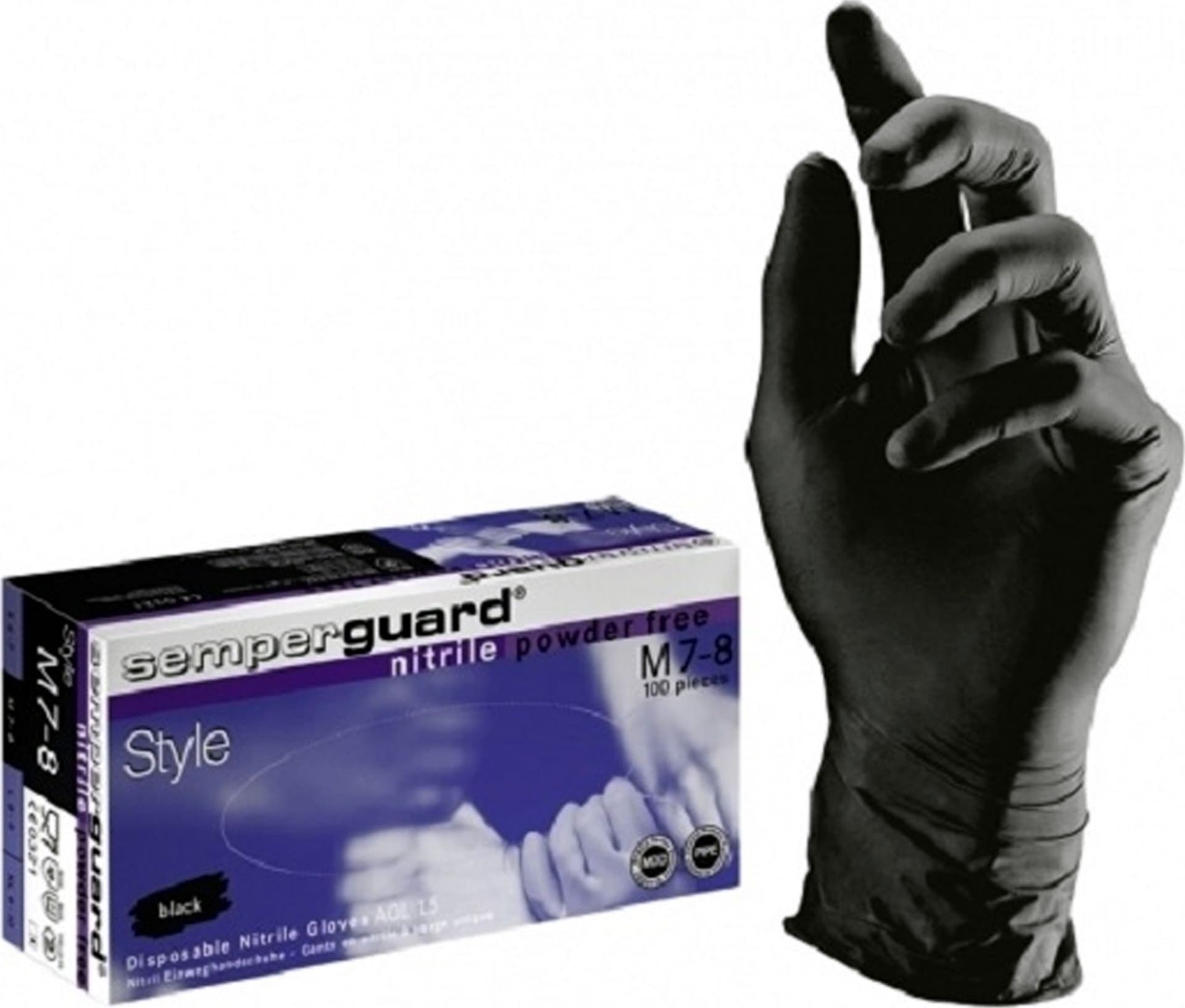 SET 100 GUANTI DA ESAMINAZIONE USA E GETTA NITRILE NERO STYLE POLVERE AMBIDESTRI Trade Shop italia - Napoli, Commerciovirtuoso.it