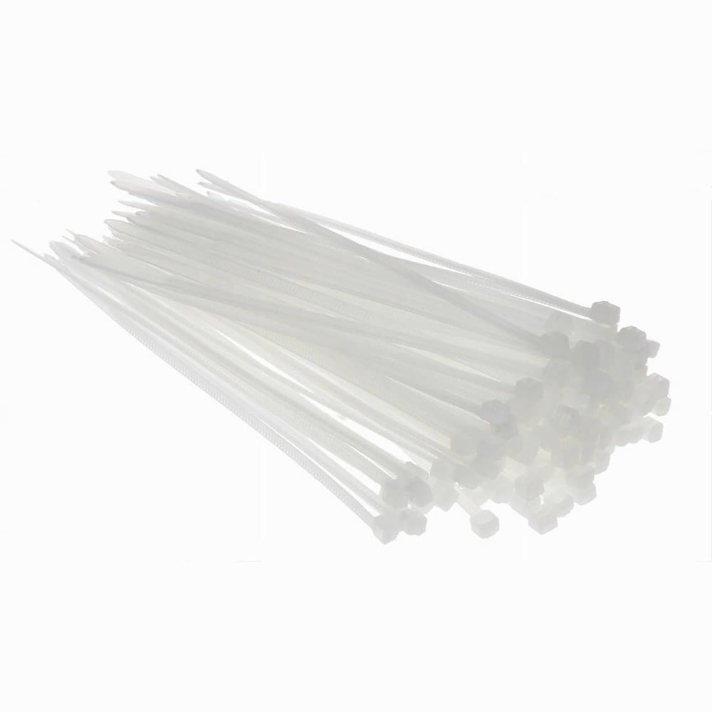 SET 100 PZ FASCETTE SERRACAVO AUTOBLOCCANTI IN NYLON BIANCO 2.5MMX100MM 25-100-B in Stringicavi Trade Shop italia - Napoli, commercioVirtuoso.it
