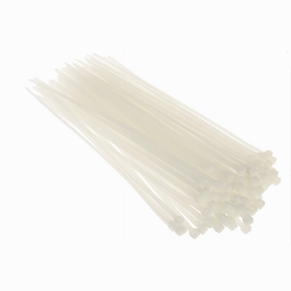 SET 100 PZ FASCETTE SERRACAVO AUTOBLOCCANTI IN NYLON BIANCO 4.8X200 MM 48-200-B in Stringicavi Trade Shop italia - Napoli, commercioVirtuoso.it