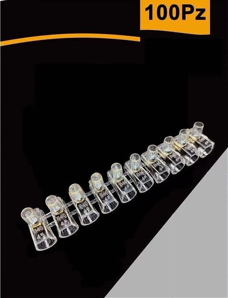 SET 100PZ MORSETTO A CAPPUCCIO UNIPOLARE TRASPARENTE PER CAVI SEZIONE 2.5MM MS-25 in Capicorda Trade Shop italia - Napoli, commercioVirtuoso.it
