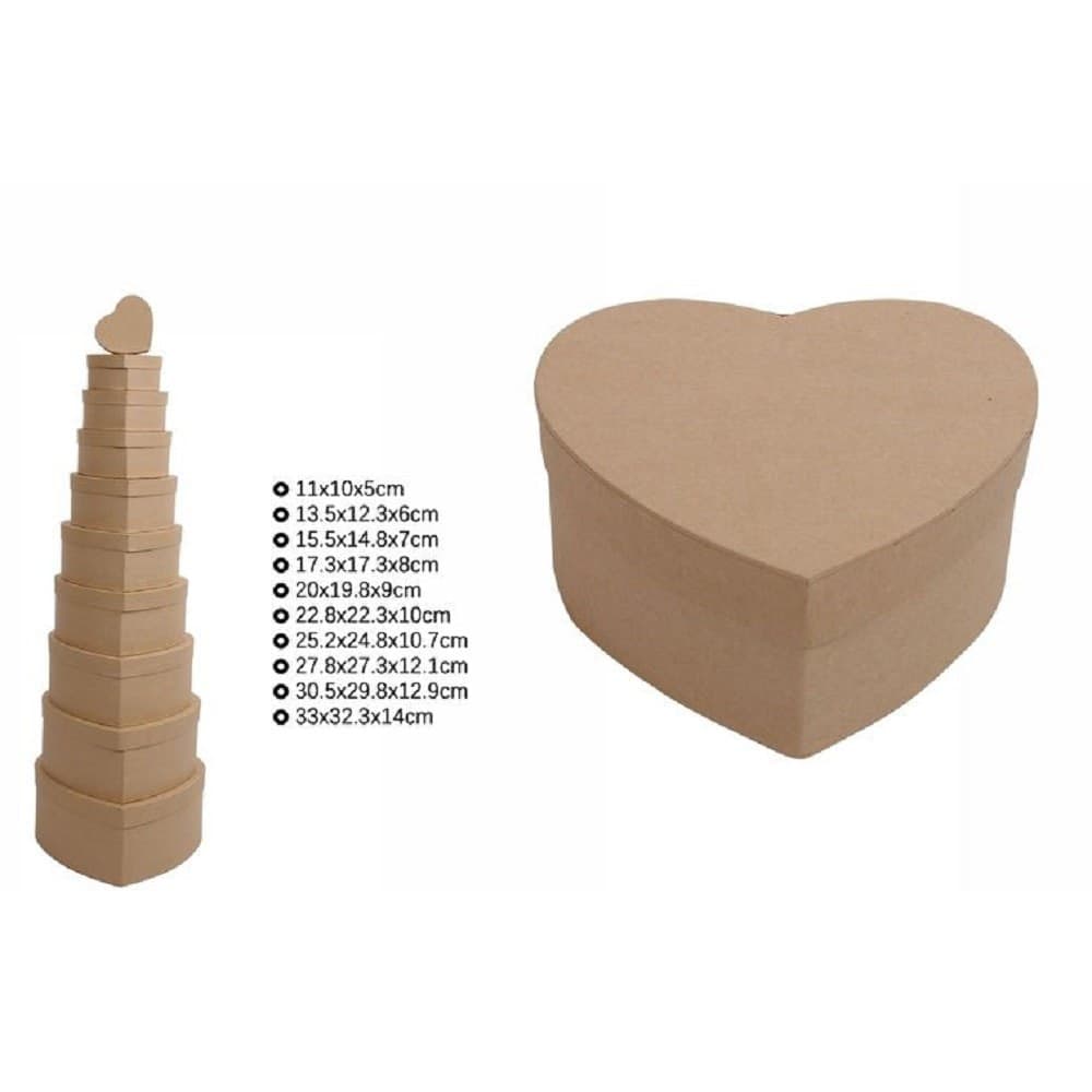 Set 10pz Scatole Box Per Regali Varie Misure Matrioska Forma Cuore Cartone 71959 Casa e cucina/Hobby creativi/Articoli per confezioni regalo/Scatole da regalo Trade Shop italia - Napoli, Commerciovirtuoso.it
