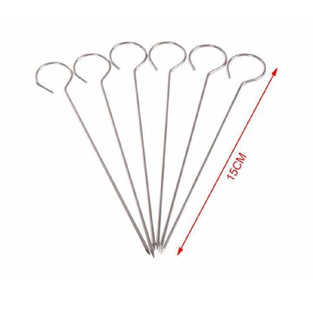 Set 10pz Spiedini In Acciaio Inox 15cm Impugnatura Ad Uncino Griglia Bbq 2406313 Casa e cucina/Utensili da cucina/Spiedini Trade Shop italia - Napoli, Commerciovirtuoso.it