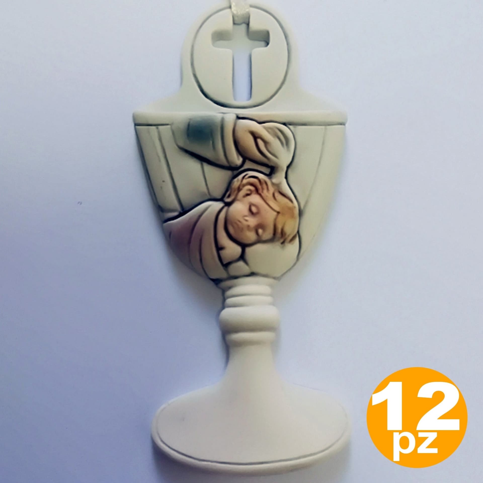 SET 12 BOMBONIERE BATTESIMO BAMBINA CALICE ACQUA SANTA BIANCO CERAMICA APPENDINO Casa e cucina/Hobby creativi/Materiali per hobby creativi/Forniture per feste/Bomboniere Trade Shop italia - Napoli, Commerciovirtuoso.it