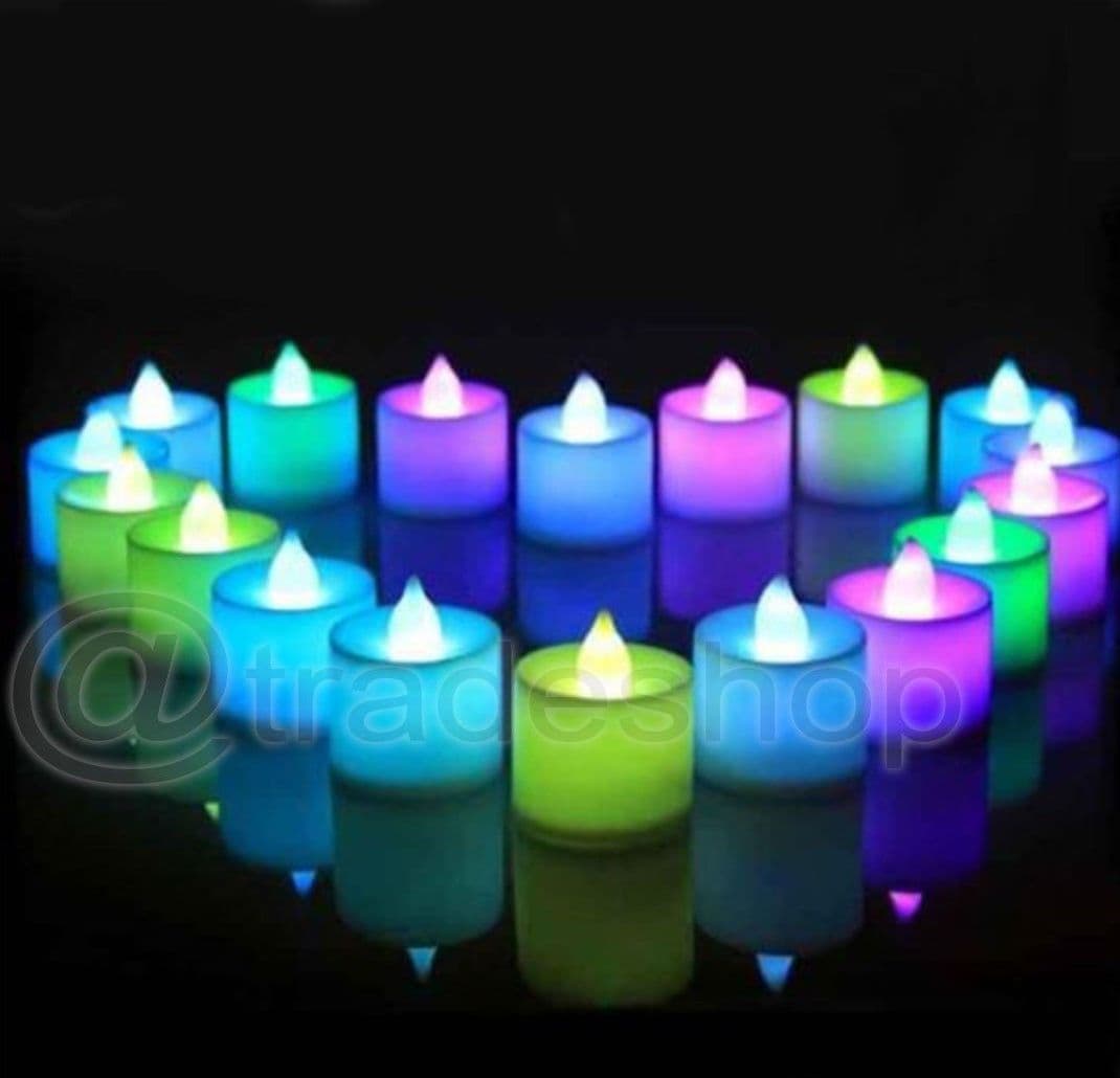 SET 12 MINI CANDELE LED SENZA FIAMMA TREMOLANTE RGB MULTI COLORE BATTERIA INCL. Illuminazione/Illuminazione per interni/Illuminazione speciale/Candele LED Trade Shop italia - Napoli, Commerciovirtuoso.it
