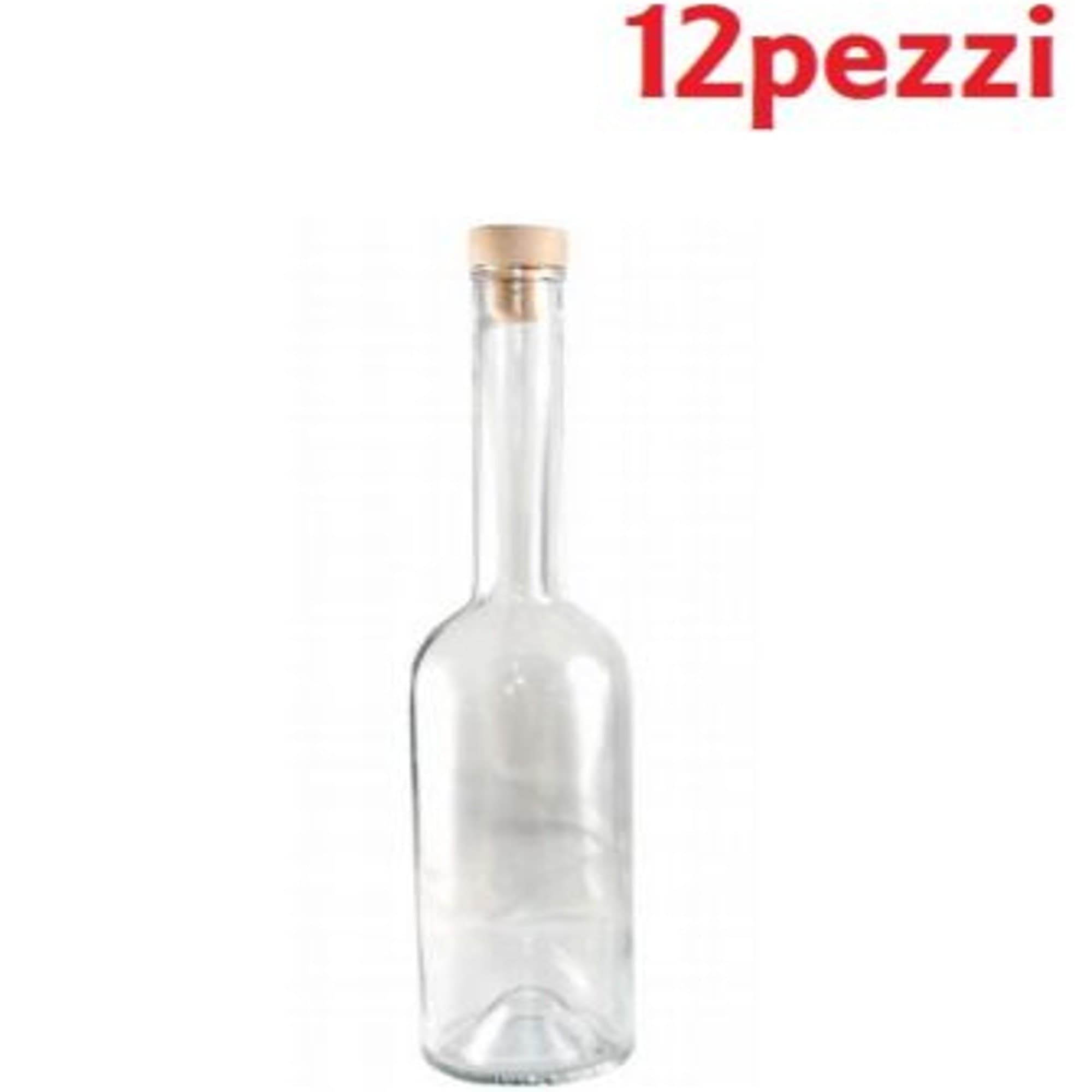 Set 12 Pezzi Bottiglie Bottigline Vetro Trasparente Opera Con Tappo 500cc Casa e cucina/Stoviglie/Bicchieri e cristalli/Brocche carraffe e decanter/Brocche e caraffe Trade Shop italia - Napoli, Commerciovirtuoso.it