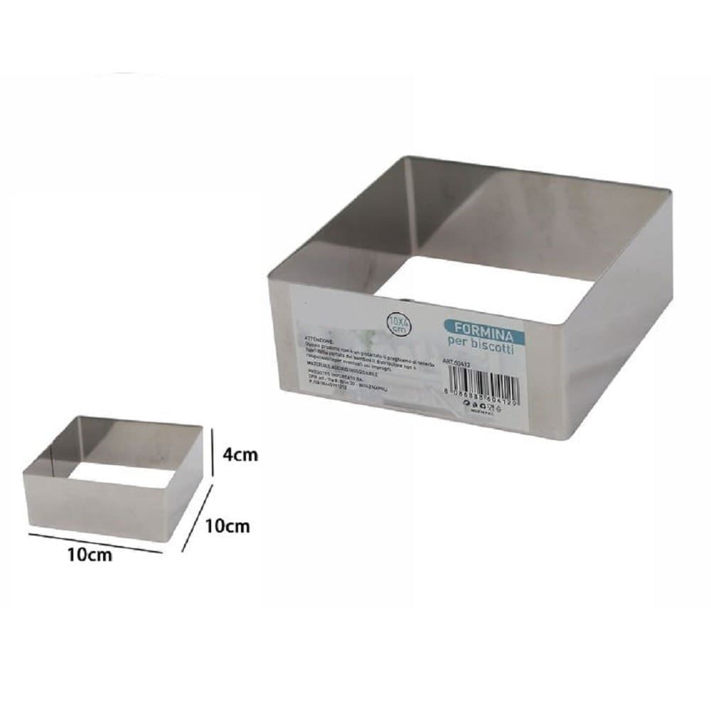 Set 12 Pezzi Forme Formina Stampi Per Dolci Torte Biscotti Quadrati 10x4cm 60412 Casa, arredamento e bricolage > Cucina > Stampi Trade Shop italia - Napoli, Commerciovirtuoso.it