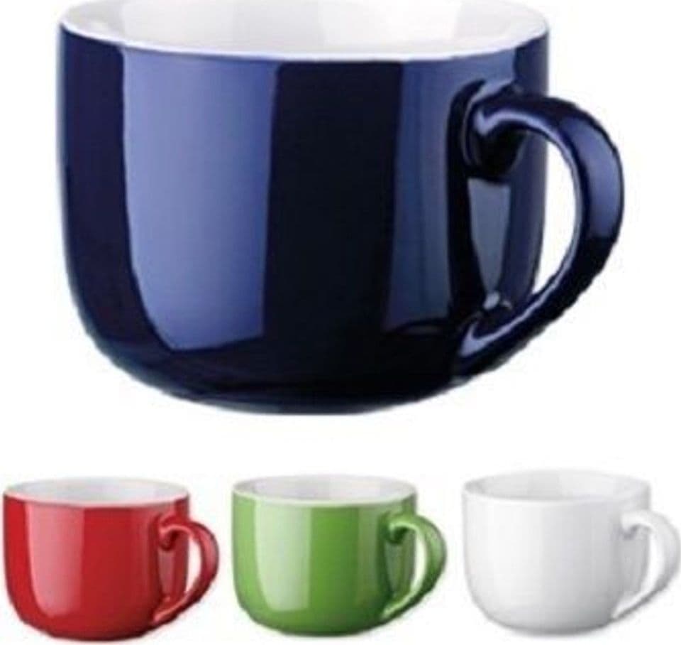 SET 12 PEZZI TAZZA TAZZONE PORCELLANA COLORATE LATTE COLAZIONE 450ML Casa e cucina/Stoviglie/Piatti ciotole e vassoi/Tazze e piattini/Tazze e tazzine da caffè Trade Shop italia - Napoli, Commerciovirtuoso.it