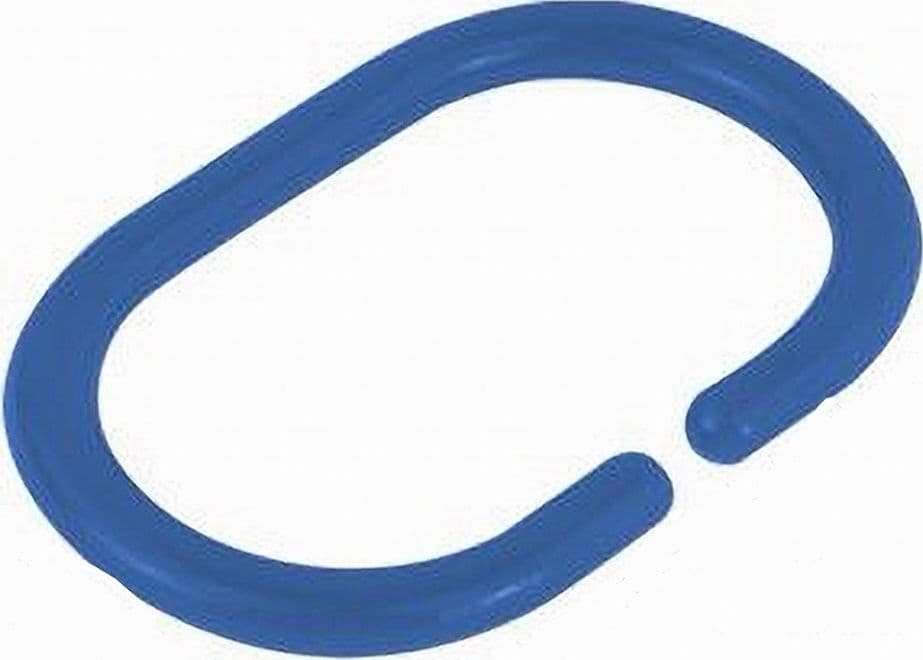 SET 12 PZ ANELLI GANCIO PER TENDA DA DOCCIA BOX BAGNO IN PLASTICA PP BLU 87240 in Anelli Trade Shop italia - Napoli, commercioVirtuoso.it