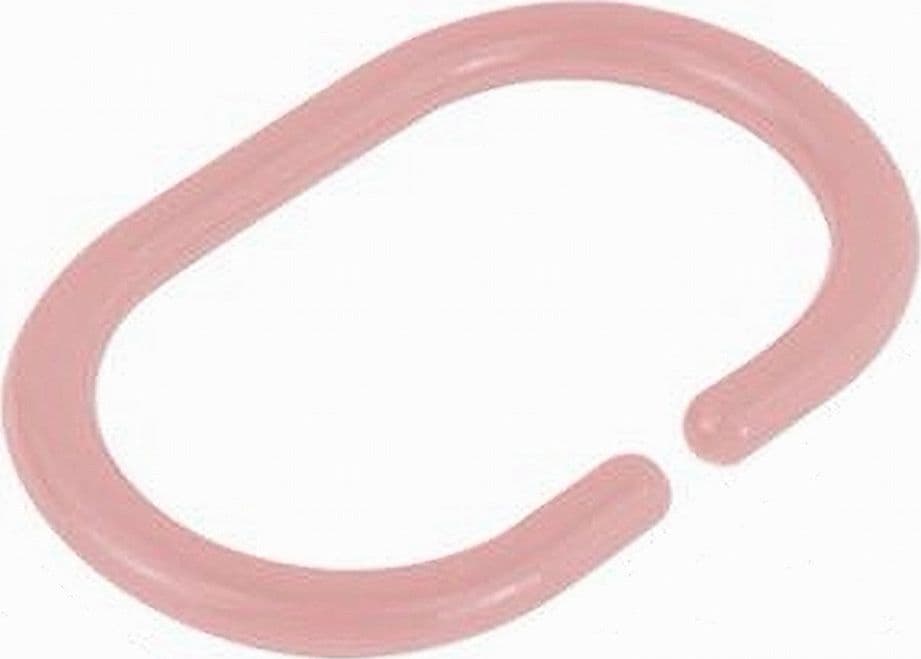 SET 12 PZ ANELLI GANCIO PER TENDA DA DOCCIA BOX BAGNO IN PLASTICA PP ROSA 87243 in Anelli Trade Shop italia - Napoli, commercioVirtuoso.it