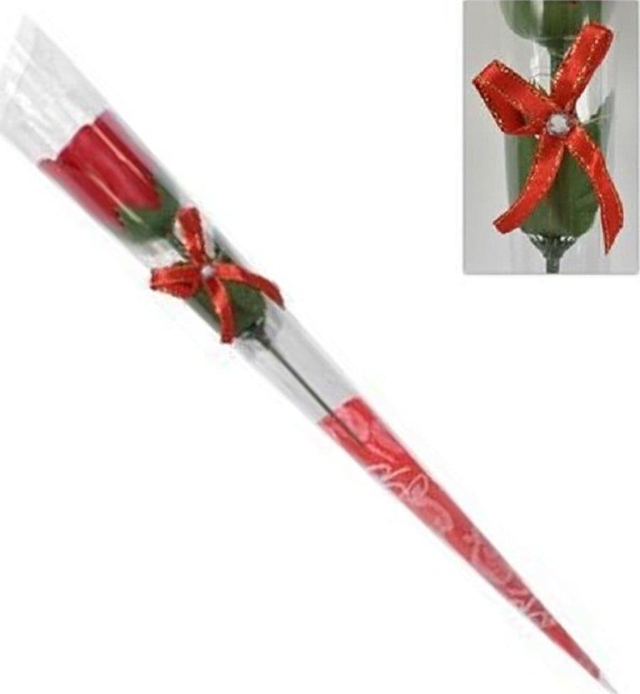 Set 12 Pz Rose Rosa Rossa Fiore Con Diamantino Fiocco 36cm Regalo San Valentino Casa e cucina/Decorazioni per interni/Piante e fiori artificiali/Fiori artificiali Trade Shop italia - Napoli, Commerciovirtuoso.it