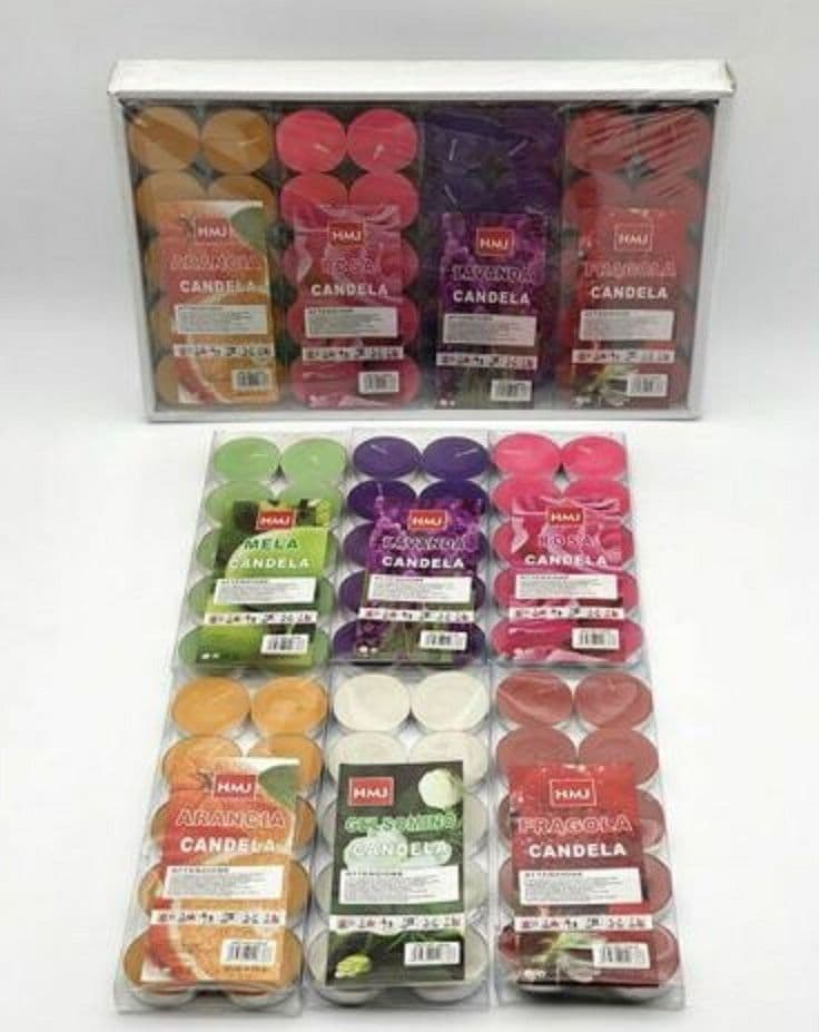 Set 120 Candele In Cera Colorate Profumate In Varie Fragranze Tealight Lumini Casa e cucina/Decorazioni per interni/Candele e portacandele/Candele/Lumini Trade Shop italia - Napoli, Commerciovirtuoso.it