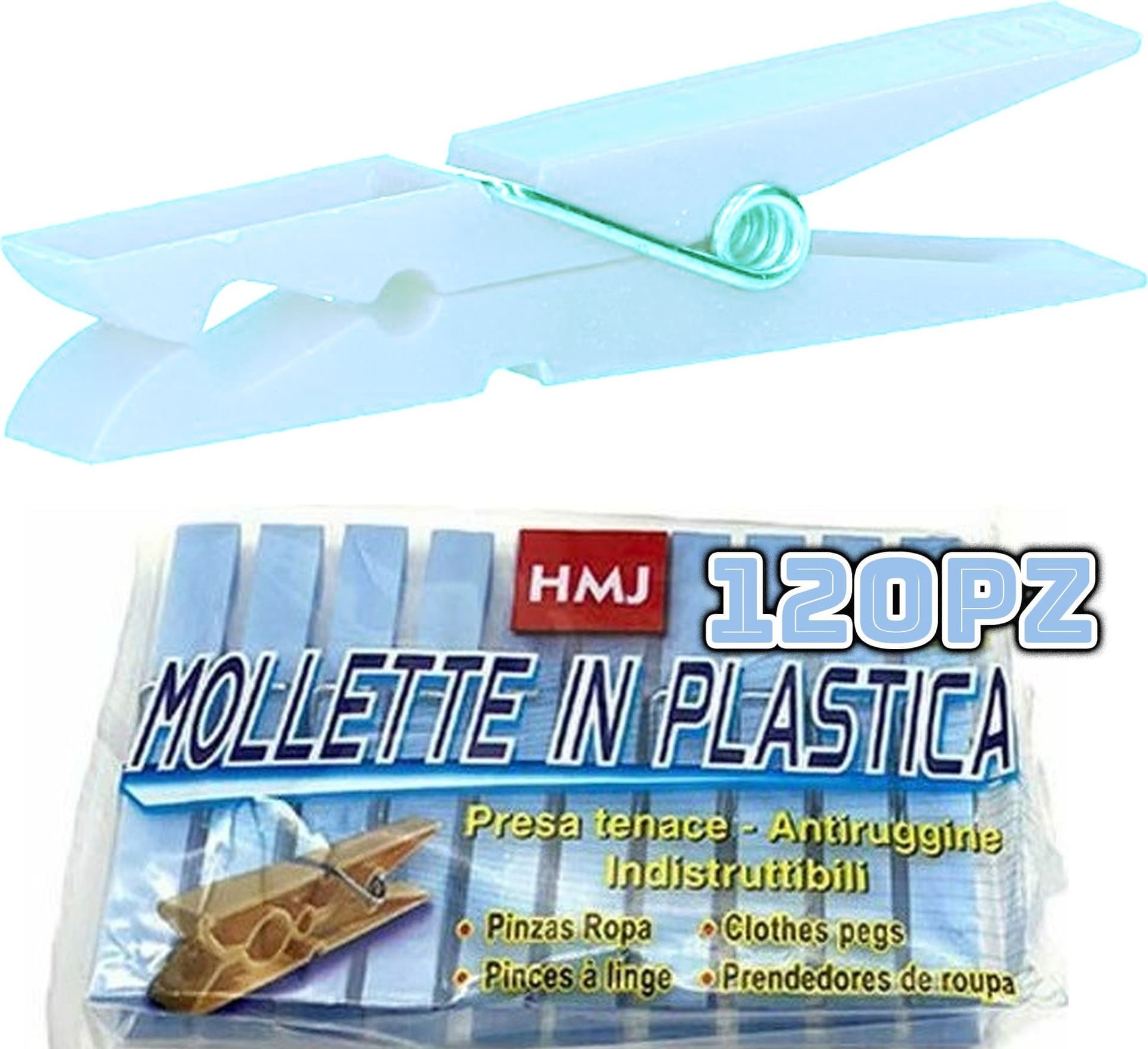 Set 120 Pezzi Mollette Pinze Bucato Panni Plastica Extraforte Azzurre Biancheria Casa, arredamento e bricolage > Pulizia e Bucato > Bucato e Stiratura Trade Shop italia - Napoli, Commerciovirtuoso.it