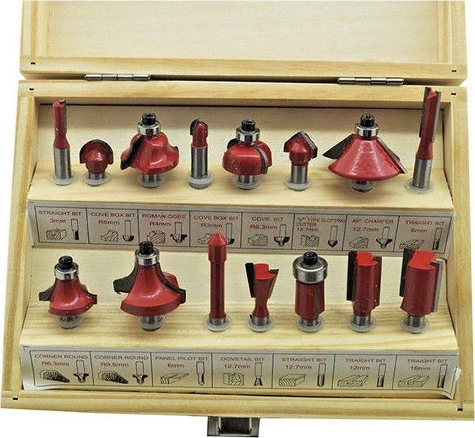 Set 15 Frese Fresa Per Legno Per Scanalare Rifilare Sanalature Fresatrice 6.35mm Casa, arredamento e bricolage > Bricolage e fai da te > Elettroutensili > Punte per Trapano Trade Shop italia - Napoli, Commerciovirtuoso.it