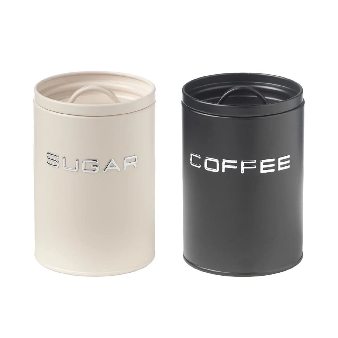Set 2 Barattoli Zucchero e Caffè con Chiusura Ermetica – Evviva 6054 Nero e Avorio in Autocategorizzazione The King Luxury - San Marcellino, commercioVirtuoso.it