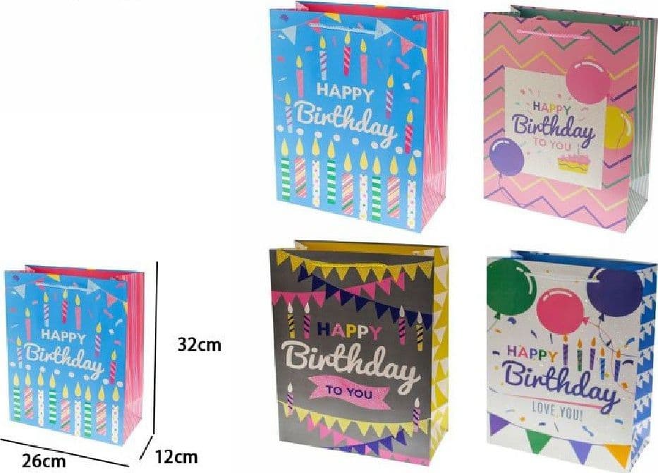 Set 2 Buste Busta Regalo Happy Birthday Compleanno 32x26x12cm 69970 Vari Modelli Casa, arredamento e bricolage > Prodotti per Feste Trade Shop italia - Napoli, Commerciovirtuoso.it