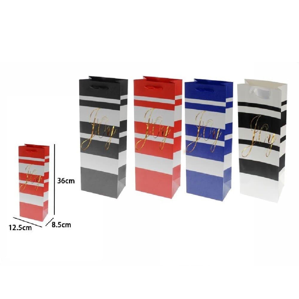 Set 2 Buste Da Regalo 36x12.5x8.5cm Sacchetto Vino Bottiglie Scritta Joy 69961 Casa, arredamento e bricolage > Prodotti per Feste Trade Shop italia - Napoli, Commerciovirtuoso.it