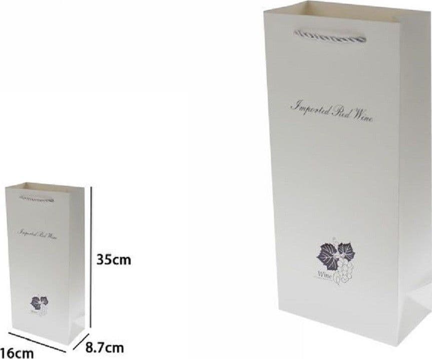 Set 2 Buste Regalo 35x16x8.7cm Sacchetto Bottiglie Vino Bianca Con Scritta 69894 Casa, arredamento e bricolage > Prodotti per Feste Trade Shop italia - Napoli, Commerciovirtuoso.it