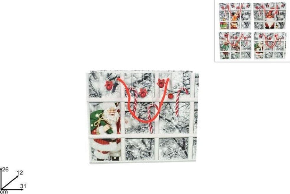 Set 2 Buste Regalo Stampa Finestra Con Paesaggi Innevati Manici Rossi 31x26x12cm Casa, arredamento e bricolage > Prodotti per Feste > Prodotti Natalizi Trade Shop italia - Napoli, Commerciovirtuoso.it