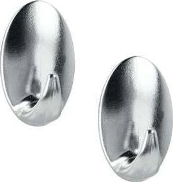 Set 2 ganci abs adesivi cromati in Ganci portasciugamani BagnoClic.it - Pregnana Milanese, commercioVirtuoso.it