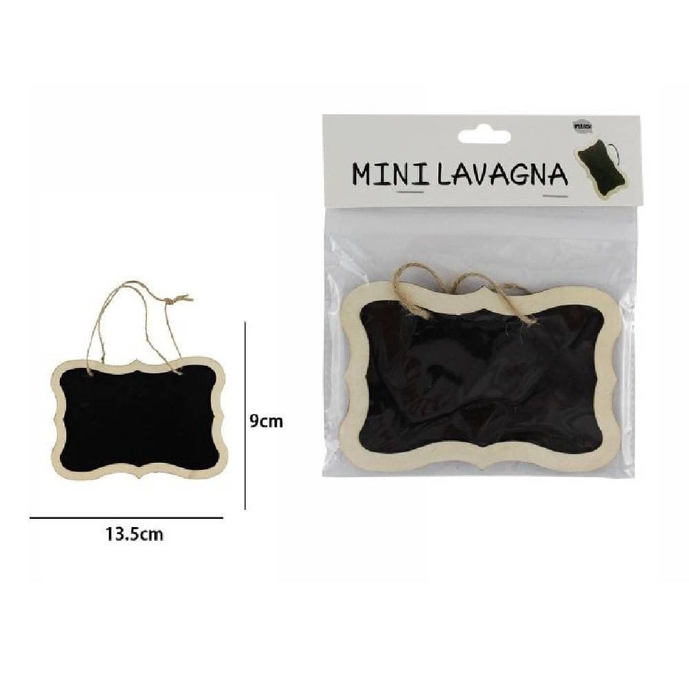 SET 2 MINI LAVAGNETTE IN ARDESIA SEGNAPOSTI DA APPENDERE LAVAGNA MEMO 53922A