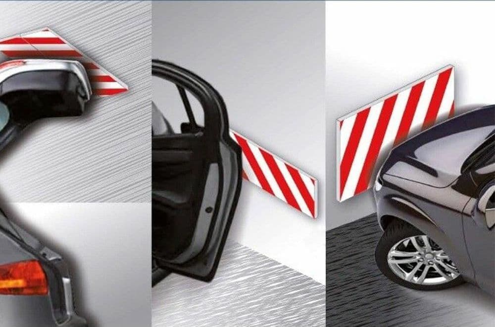 Set-2-Pannelli-Adesivi-Antiurto-Per-Garage-Box-Protezione-Paraurti-Auto-24x50cm