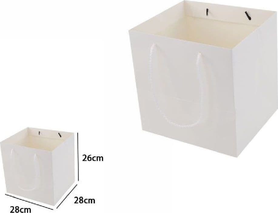 Set 2 Pezzi Buste Busta Borsa Da Regalo Bianca 28x28x26cm Manici In Corda 69247 Casa, arredamento e bricolage > Prodotti per Feste Trade Shop italia - Napoli, Commerciovirtuoso.it