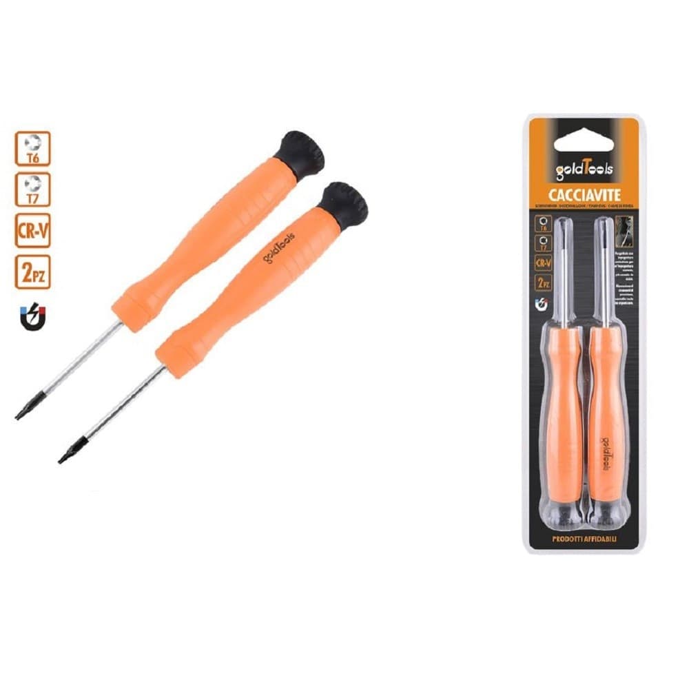Set 2 Pezzi Cacciavite Cacciaviti Punta Magnetica A Stella T6 T7 In Cr-v 57024 Fai da te/Utensili elettrici e a mano/Utensili a mano/Cacciaviti/Cacciaviti a stella Trade Shop italia - Napoli, Commerciovirtuoso.it