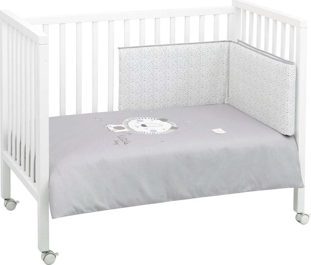 Set 2 pezzi Federa Piumone 70 Be Lion Grigio 110X170X3 Cm Casa e cucina/Tessili per la casa/Biancheria per culle e lettini/Biancheria bimbi/Completi da lettino La Casa Del Bebè - Napoli, Commerciovirtuoso.it