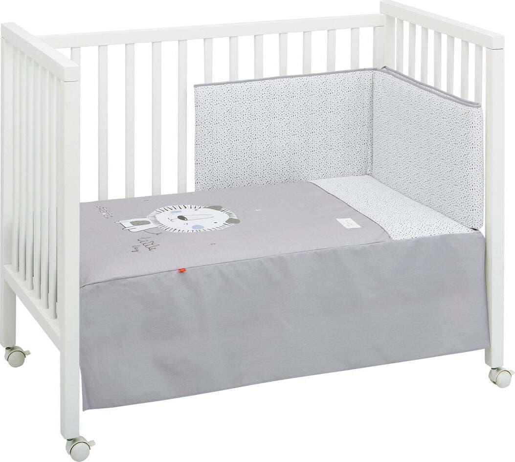 Set 2 pezzi Piumone 70 Be Lion Grigio 70X140X3 Cm Casa e cucina/Tessili per la casa/Biancheria per culle e lettini/Biancheria bimbi/Completi da lettino La Casa Del Bebè - Napoli, Commerciovirtuoso.it