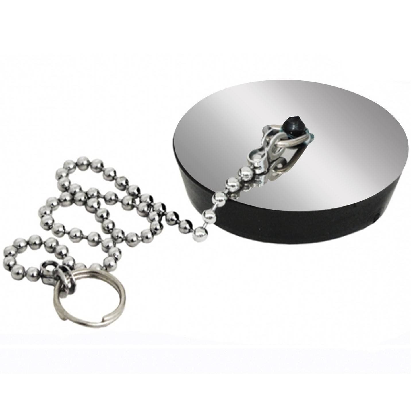 Set-2-Pezzi-Tappo-Tappi-Lavandino-4,1-Cm-Con-Catenella-Lavello-Lavanderia