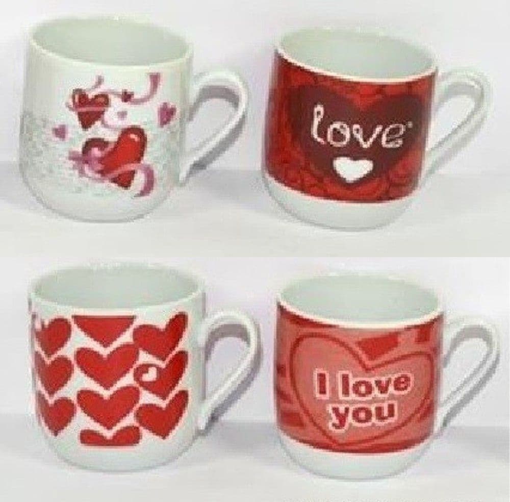 Set 2 Pezzi Tazzine Tazzina Caffe' Con Cuori Idea Regalo San Valentino 7x5x5.5cm Casa e cucina/Stoviglie/Piatti ciotole e vassoi/Tazze e piattini/Tazzine da caffè Trade Shop italia - Napoli, Commerciovirtuoso.it