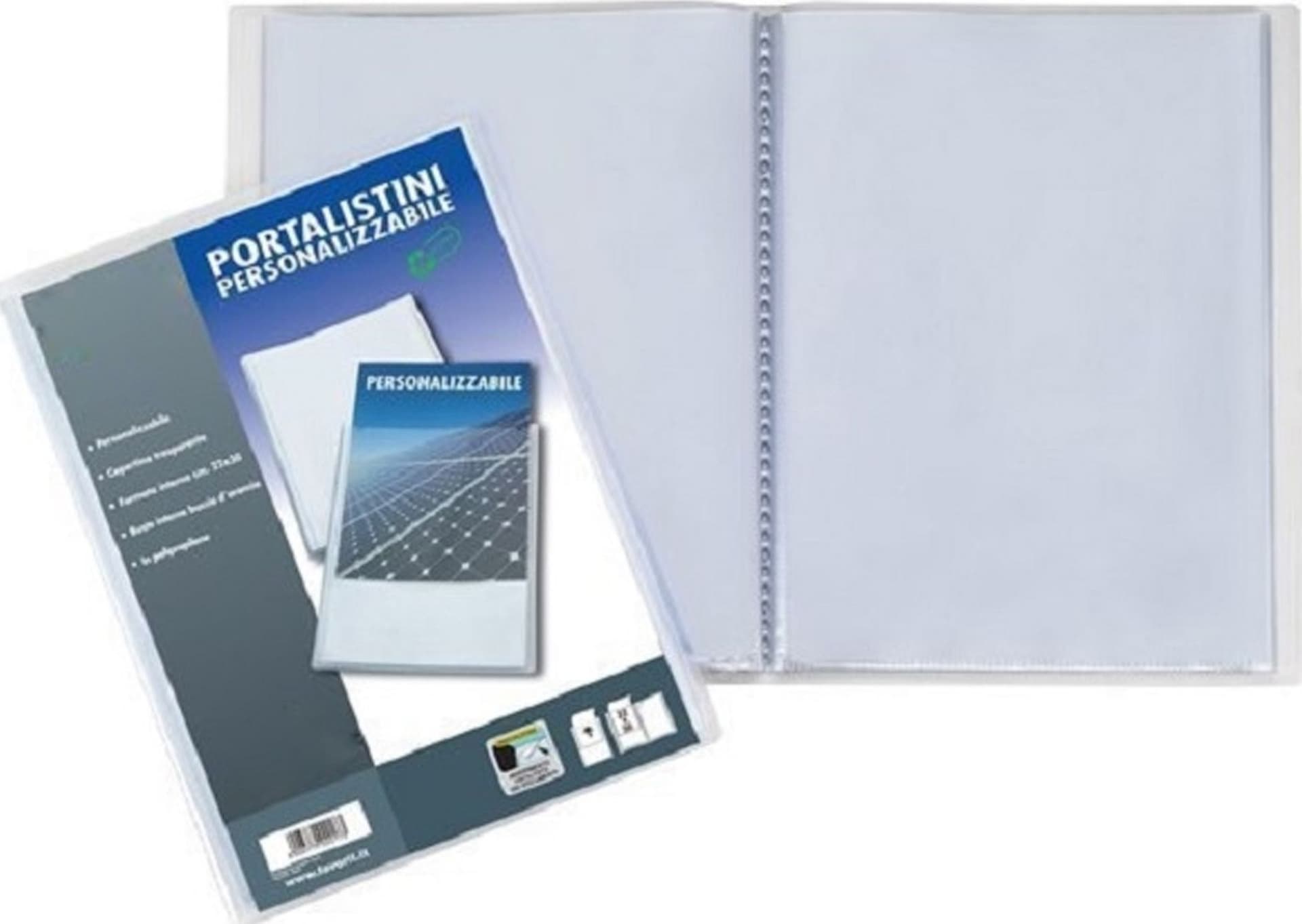 SET 2 PORTA LISTINO A4 PERSONALIZZABILE 20 BUSTE FOGLI IN POLIPROPILENE 22x30CM Cancelleria e prodotti per ufficio/Archivio ufficio e accessori per scrivania/Raccoglitori e accessori per raccoglitori/Raccoglitori/Portalistini Trade Shop italia - Napoli, Commerciovirtuoso.it