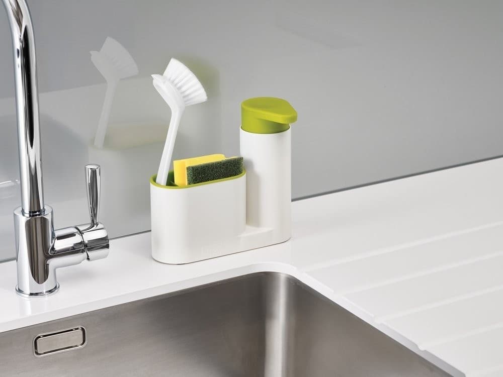 SET 2 PZ ORGANIZER PER LAVELLO DISPENSER DI SAPONE LIQUIDO + CONTENITORE SPUGNE Trade Shop italia - Napoli, Commerciovirtuoso.it