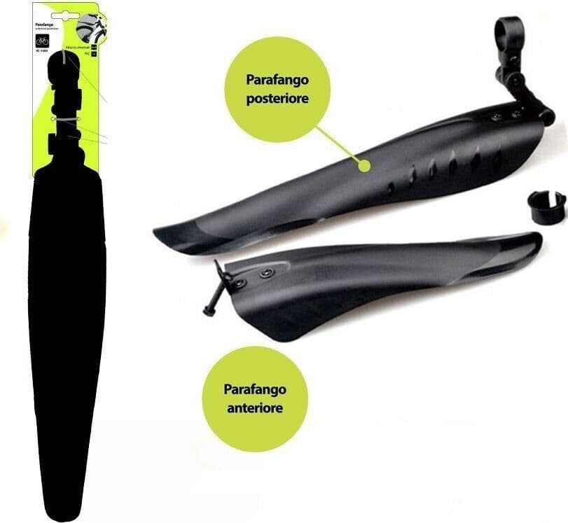 SET 2 PZ. PARAFANGO ANTERIORE POSTERIORE UNIVERSALE PER BICI BICICLETTA XC-1684