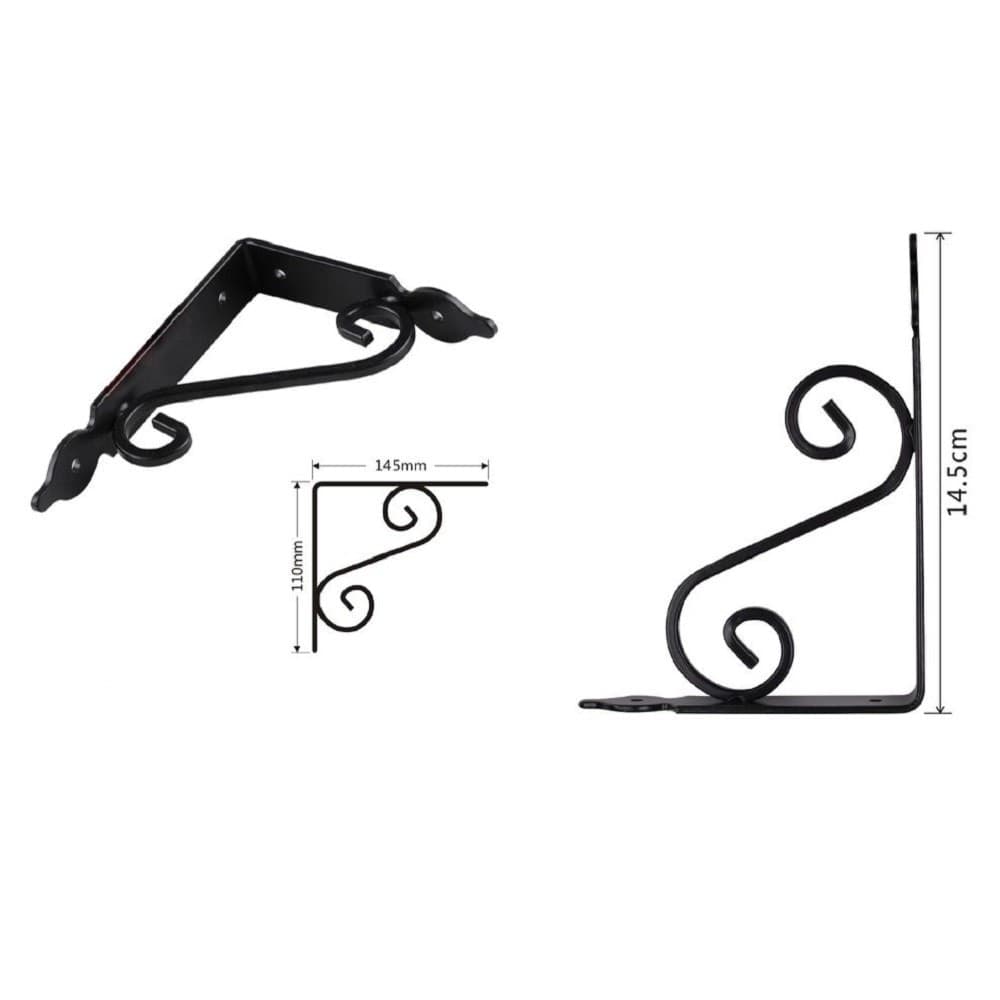 Set 2 Pz Reggimensola Supporto Staffa Angoliere Fantasia 145x110mm Nera 91276 Fai da te/Ferramenta/Staffe e supporti per mensole Trade Shop italia - Napoli, Commerciovirtuoso.it