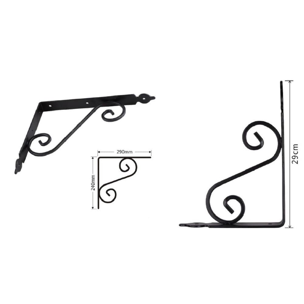 Set 2 Pz Reggimensola Supporto Staffa Angoliere Fantasia 290x240cm Nera 91279 Fai da te/Ferramenta/Staffe e supporti per mensole Trade Shop italia - Napoli, Commerciovirtuoso.it