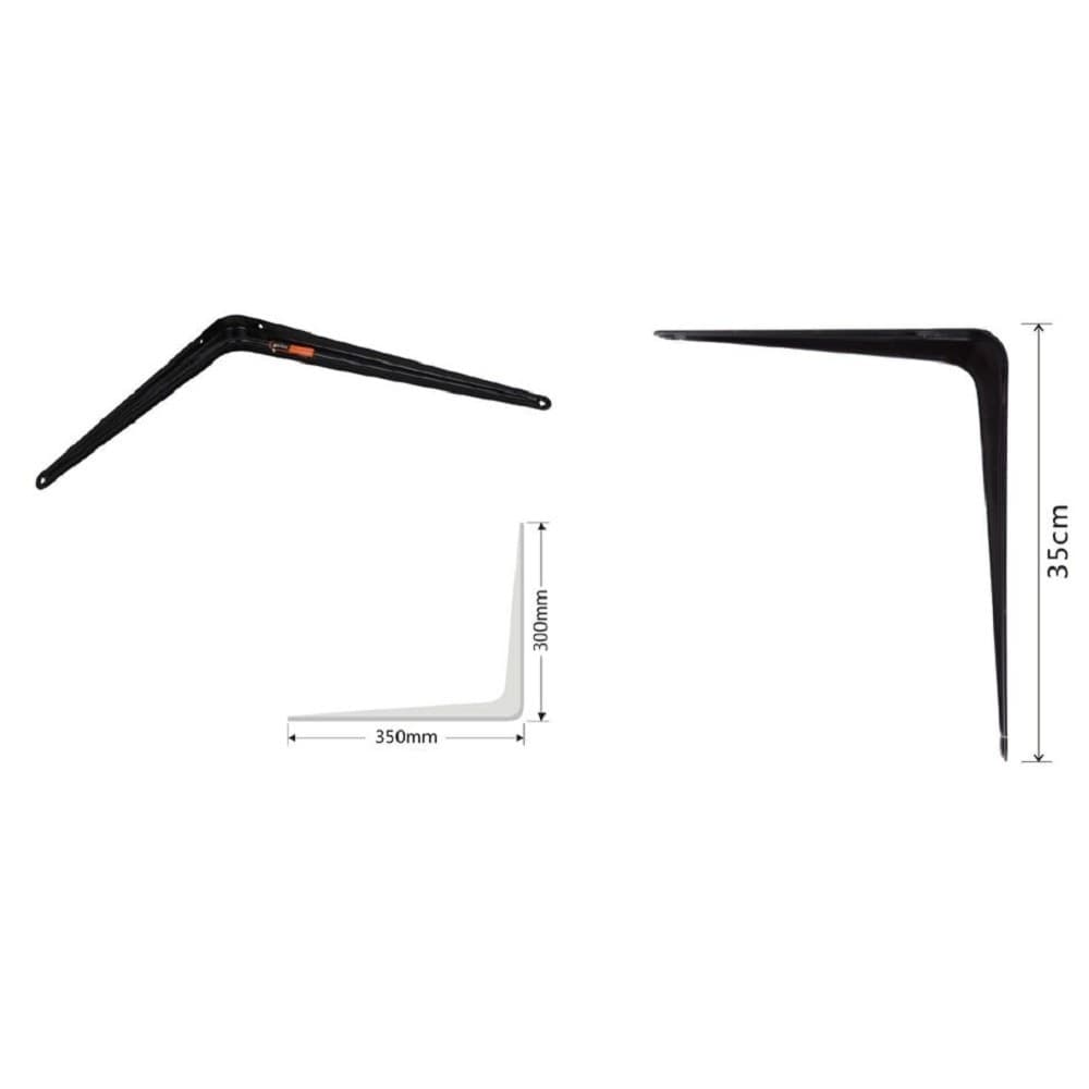 Set 2 Pz Reggimensola Supporto Staffa Triangolo Mensola Metallo 35 Cm Nero 91274 Fai da te/Ferramenta/Staffe e supporti per mensole Trade Shop italia - Napoli, Commerciovirtuoso.it