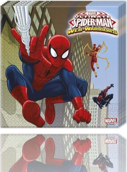 SET 20 PEZZI TOVAGLIOLI CARTA USA E GETTA PER FESTE SPIDERMAN MARVEL LAND_548