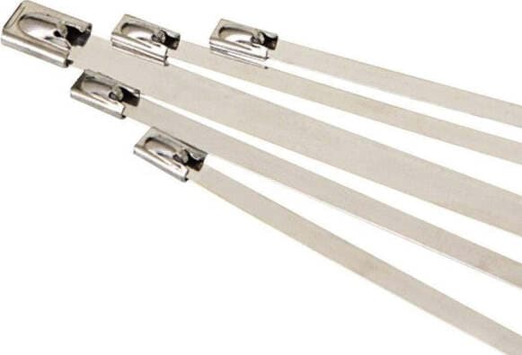 SET 21PZ FASCETTE DI METALLO SIGILLO 4.6x250MM AUTO STRINGENTI CABLAGGIO FERMACAVO